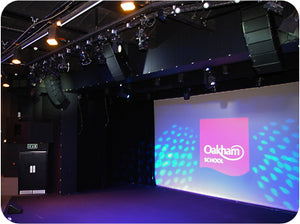 Pearce Hire fits RCF HDL 6-A at Oakham School Drama Theatre